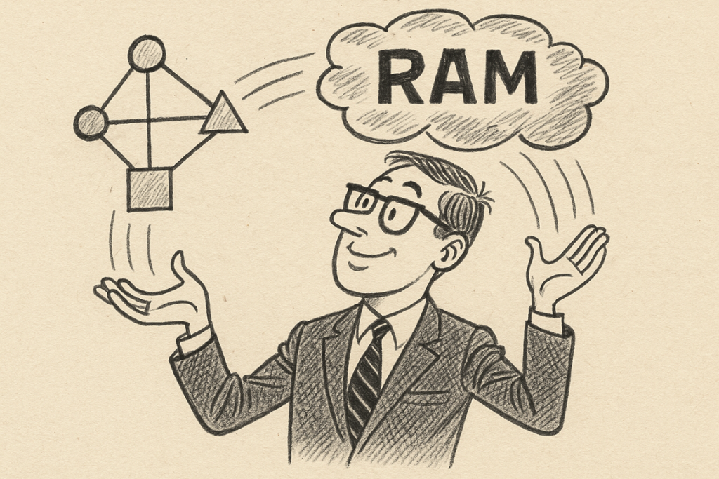 Information is handled much more efficiently, and securely when built in active memory, and persistent storage is avoided.