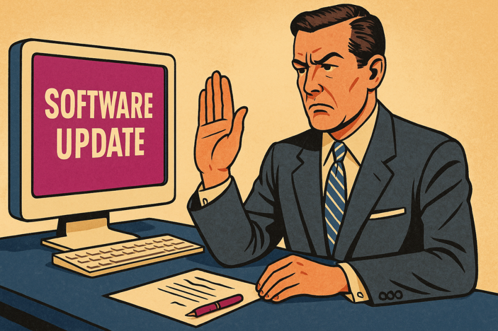 Software updates that are forced on businesses are a problem. they solve the vendor's problems, not usually the client's. Avoid his problem by using no-code tools like Formever, that update the underlying tool without disrupting the system you've worked so hard to craft.